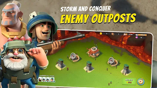 เนื้อเรื่องและโลกของ Boom Beach
